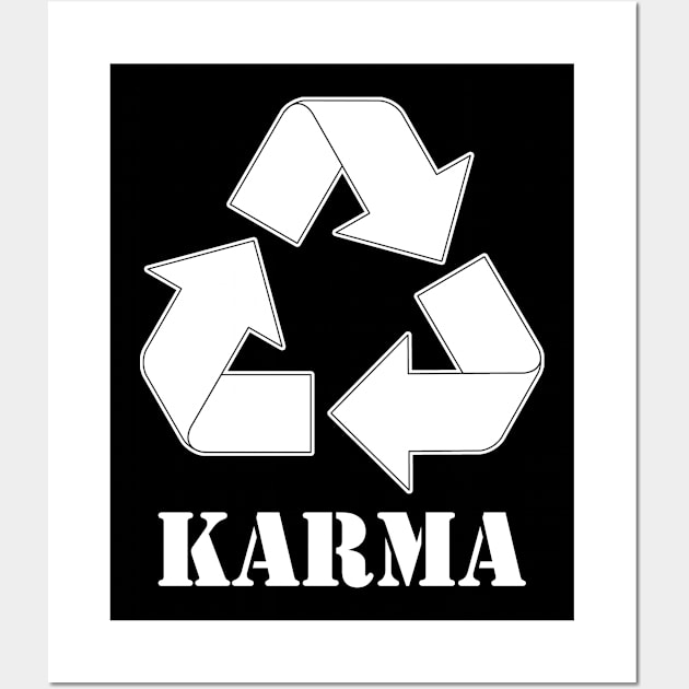 Karma Recycle White Wall Art by CharlieCreator